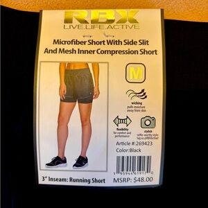 RBX Microfiber Running Short with Inner Compression Short